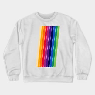 retro rainbow stripes Crewneck Sweatshirt